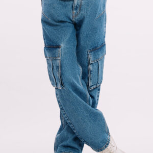 Utility Pocket Jeans – Mid Blue Wash