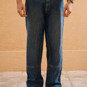90’s Denim Straight Fit Jeans – Dark Blue Wash