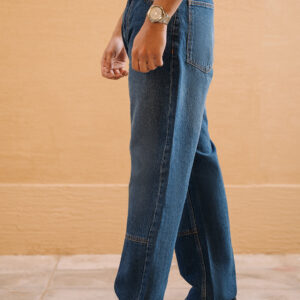 90’s Denim Straight Fit Jeans – Dark Blue Wash
