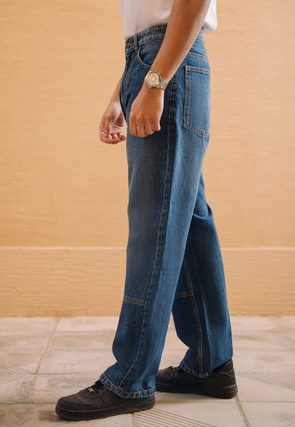 90’s Denim Straight Fit Jeans - Dark Blue Wash - Image 2