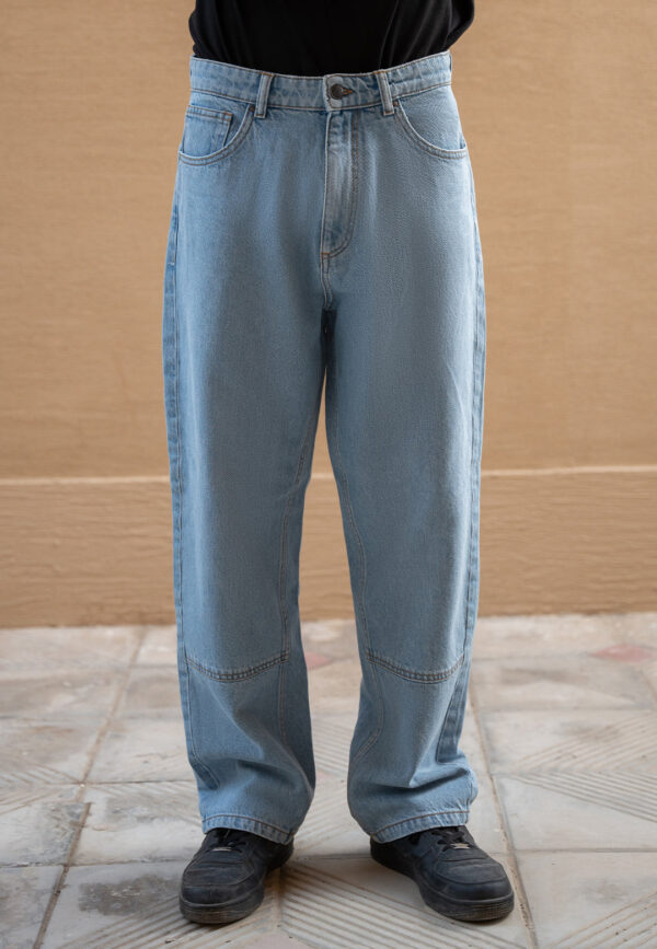 90’s Denim Straight Fit Jeans - Light Blue Wash - Image 2