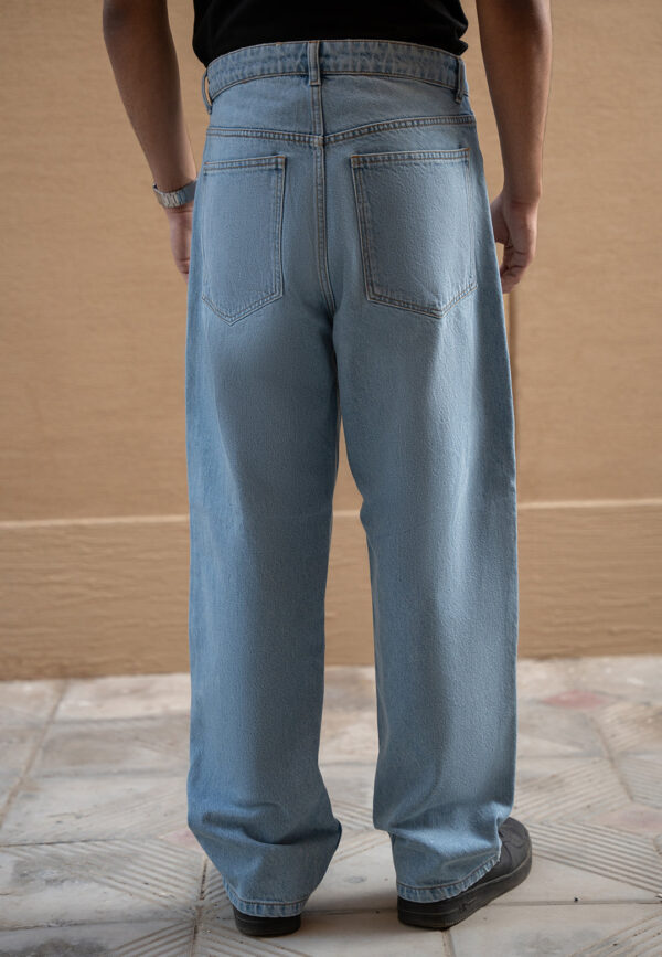 90’s Denim Straight Fit Jeans - Light Blue Wash - Image 4